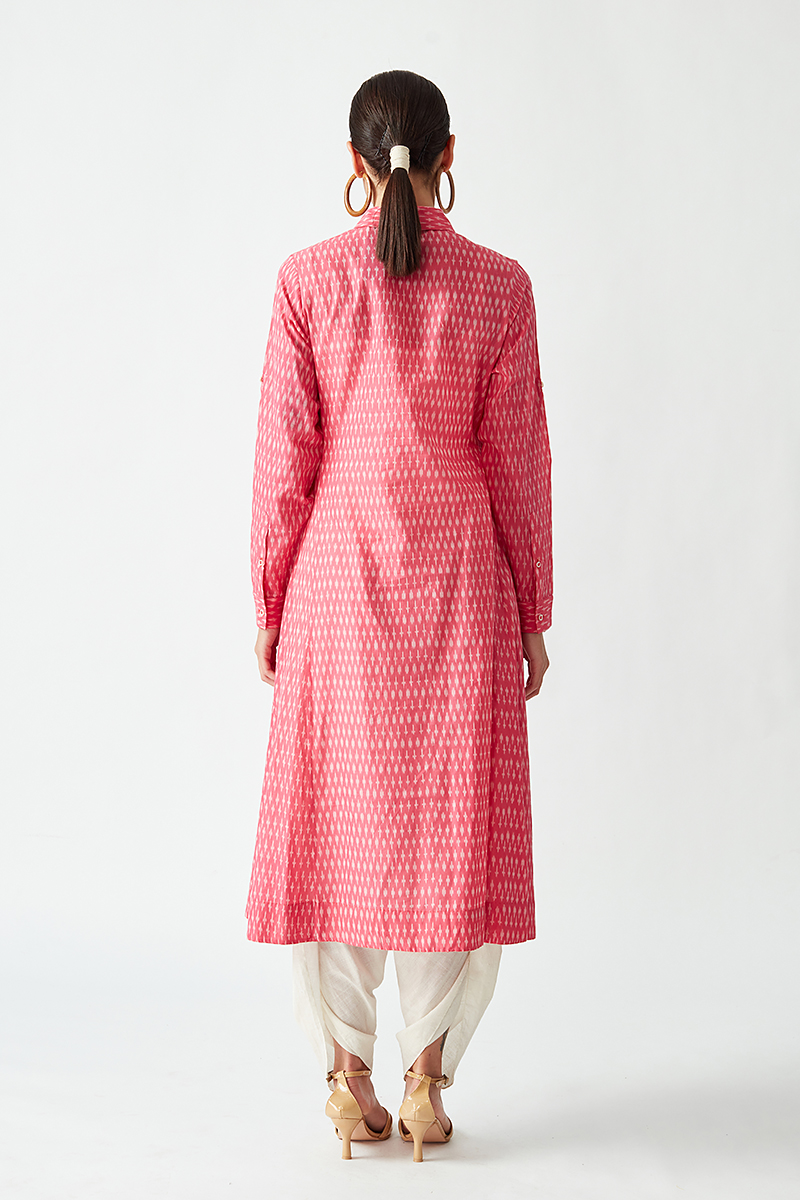 Brimstone handloom Ikat tunic dress